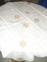 Wonderful hand embroidered damask tablecloth