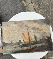 Antique ship painting