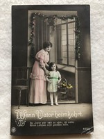 Antik, régi színezett képeslap - 1918                                       -10.