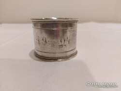 Antique Russian silver napkin ring, marked 84, master-marked.