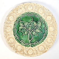 Antique schütz blansko majolica decorative plate