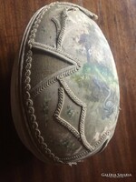 Old, antique silk, larger Easter paper egg