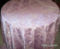 Beautiful vintage floral lilac silk damask tablecloth