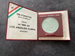 Los Angelesi Olimpia , - Ezüst 500 Forint Emlékérme 1984 .