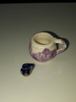 Two miniature ceramic brats - for a dollhouse