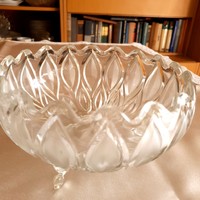 Polished glass bowl, table centre