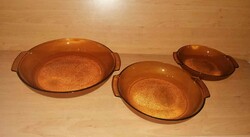 Resistant Brazilian glass serving bowl 3 pieces in one - dia. 19.5-24-29 Cm (40/d)
