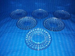 Retro glass small plate 6 pieces in one