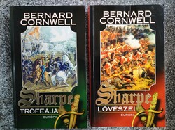 Bernard Cornwell Sharpe lövészei / trófeája. 2 kötet. Európa kiadó. 2000