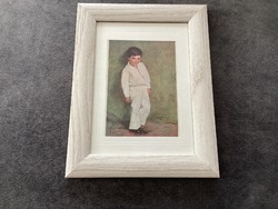Antique small print in a modern frame.