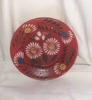 Hand painted ceramic wall plate