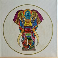 Cheerful elephant mandala