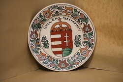 Korondi, national coat of arms plate - 24.5 cm in diameter, marked