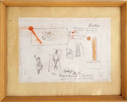 Sándor Bortnyik's sketches addressed to his friend Lajos Kassák 961.