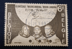 1969. Belgium Az első ember a Holdon pecsételt bélyeg F/4/1.