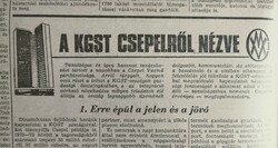 1984 March 11 / people's freedom / newspaper - Hungarian / daily. No.: 27450