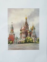 Festmény, Irlna Sz. Zagovorcseva, a Boldog Vazul-székesegyház Moszkva,