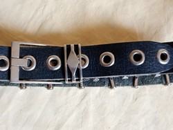 Pants belt men's leather belt riveted 92-108cm 35mm wide