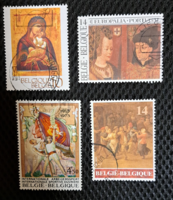 Belgium 4 sealed stamps 17