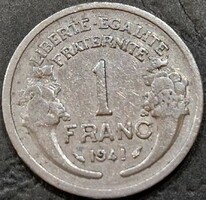 Franciaország 1 frank, 1941.