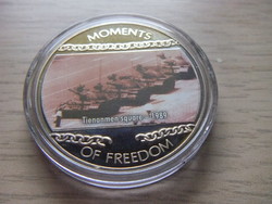 10 Dollar Tienanmen Square 1989 non-ferrous metal commemorative medal in closed capsule 2004 Liberia