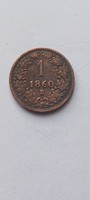 1 Krajcár 1860 B  ( Körmöcbánya )  Ausztria