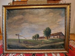 Farm life painting