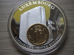 Luxembourg 1 franc 1991 54 gr 50 mm commemorative coin 1993 in closed capsule large coin + certificate