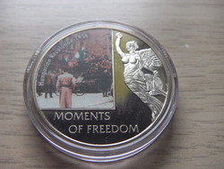 10 Dollar October Revolution 1956 non-ferrous metal commemorative medal in closed capsule 2006 Liberia