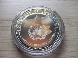 10 Dollars Establishment of the United Nations 1945 closed capsule 2001 Liberia