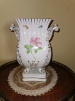 Herend accordion vase with handle