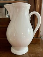 Antique large white porcelain 3 liter jug, wash basin, Czech (?)