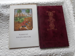 Flemish calendar 2-volume identical publication, in outer paper case