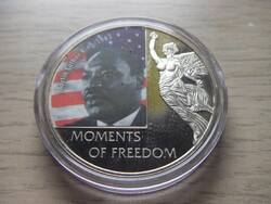 10 Dollar martin luther king 1963 non-ferrous metal commemorative medal in sealed capsule 2006 liberia