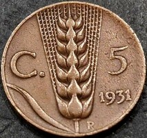 Italy, 5 centesimi 1931.