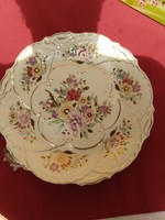 Zsolnay large, hand-painted, floral wall plate, seller,, new in store,, now without a minimum price,,
