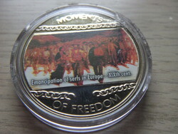 10 Dollar serf liberation non-ferrous metal commemorative medal in sealed capsule 2004 Liberia