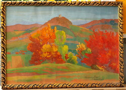 Selmecbánya landscape 1935, guaranteed original, with invoice