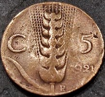 Italy, 5 centesimi 1921.