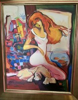 Siklósi Éva - Hűség című festménye 50x40