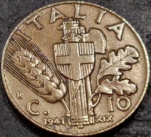Italy, 10 centesimi 1941.