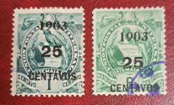 Guatemala 1903. bélyegek F/3/1