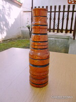 Large wooden vase or candle holder - 32 cm, turned, lacquered