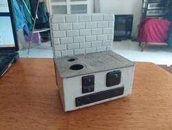 Retro metal toy kitchen stove