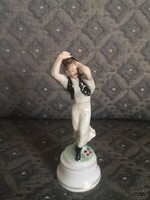 Antique Herend porcelain, rare dancing male figure
