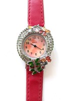 925 Silver women's watch with sapphire and tsavorite