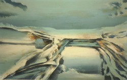 József Pintér (1922-2002): snowy shore