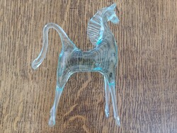 Muranoi jellegű  üveg ló  figura