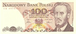 100 zloty zlotych Lengyelország 1986 1.