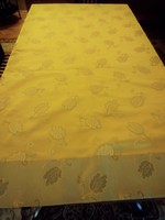 Gold-colored, brocade, large tablecloth